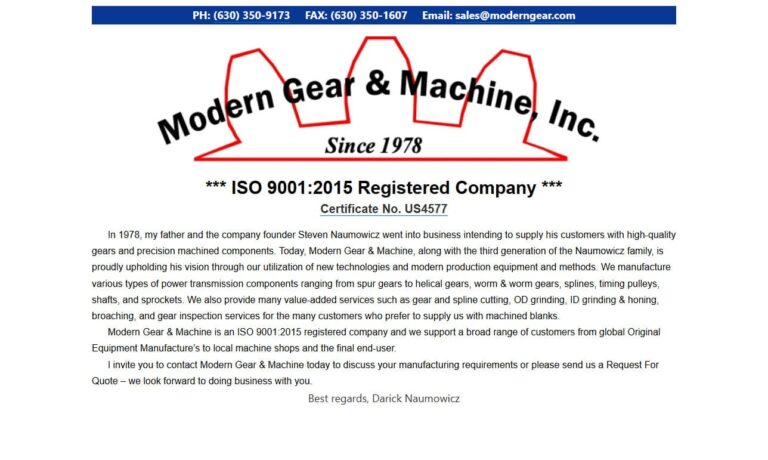 Modern Gear & Machine, Inc.